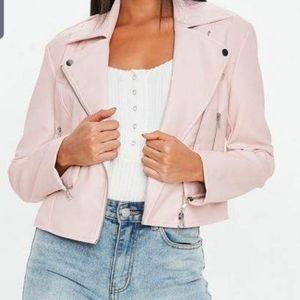 Missguided pink biker jacket